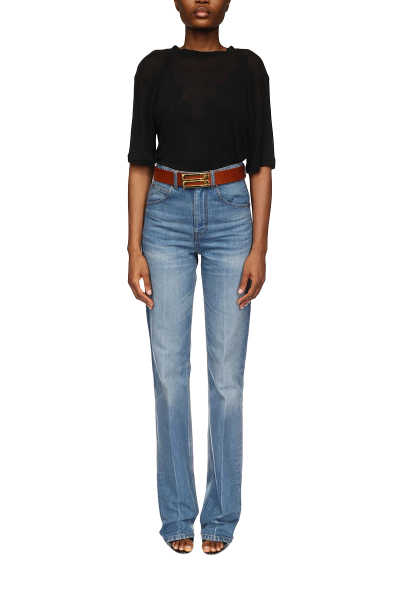 Drape Sleeve T-Shirt - Black