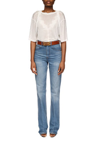 Drape Sleeve T-Shirt - White