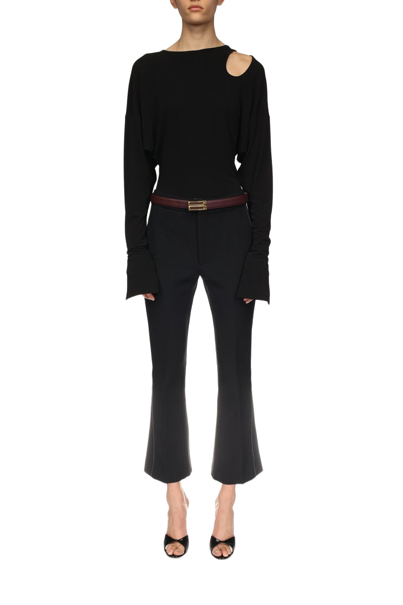 Twist Detail Jersey Top - Black