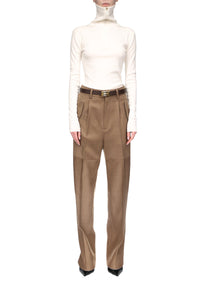 Pocket Detail Panelled Trouser - Bark