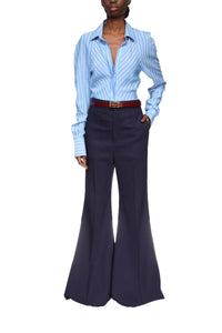 Wide Leg Kick Trouser - Ink Blue