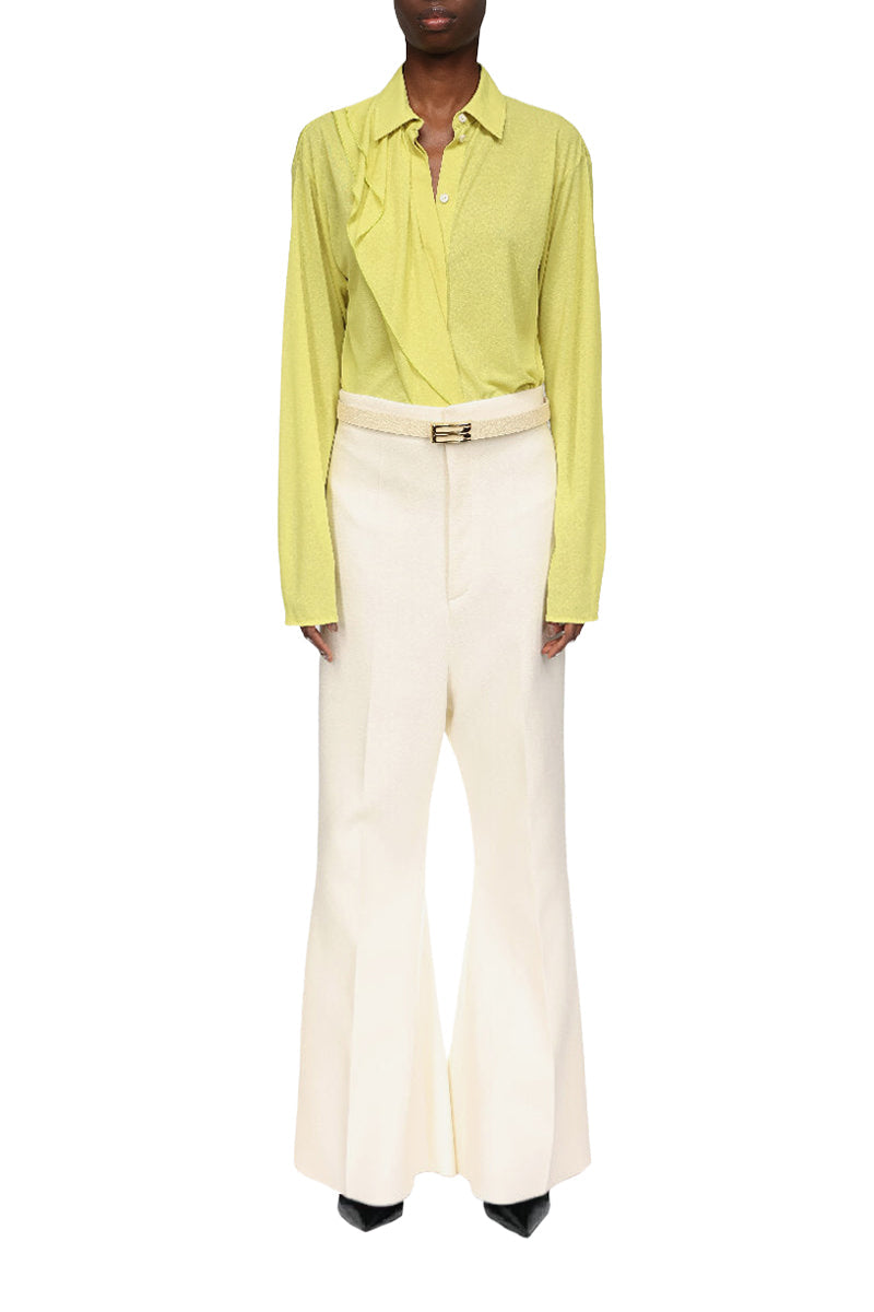 Wide Leg Kick Trouser - Ivory