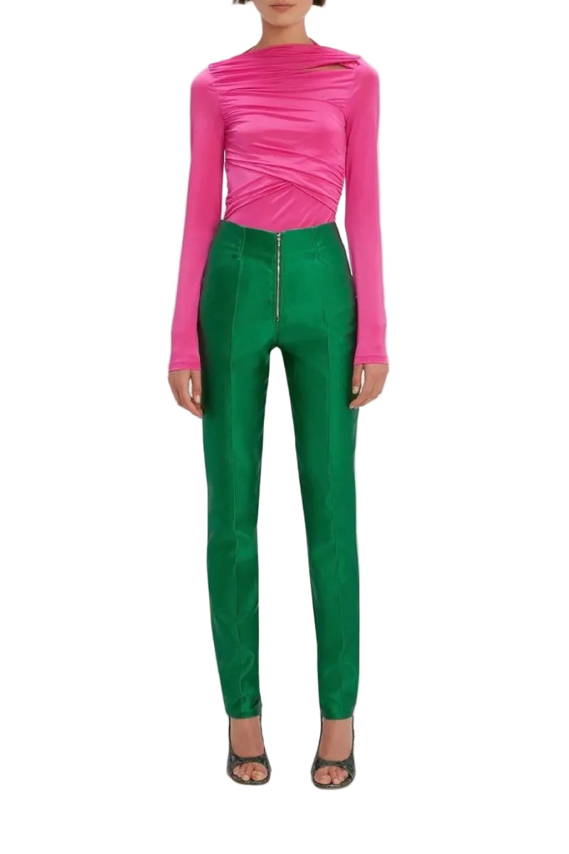 Zip Detail Legging - Emerald Green
