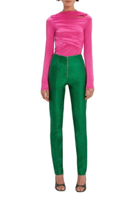 Zip Detail Legging - Emerald Green