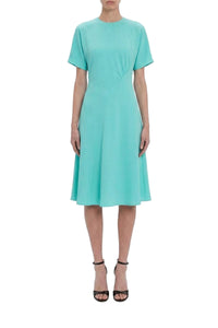 Cap Sleeve Mini Dress - Turquoise