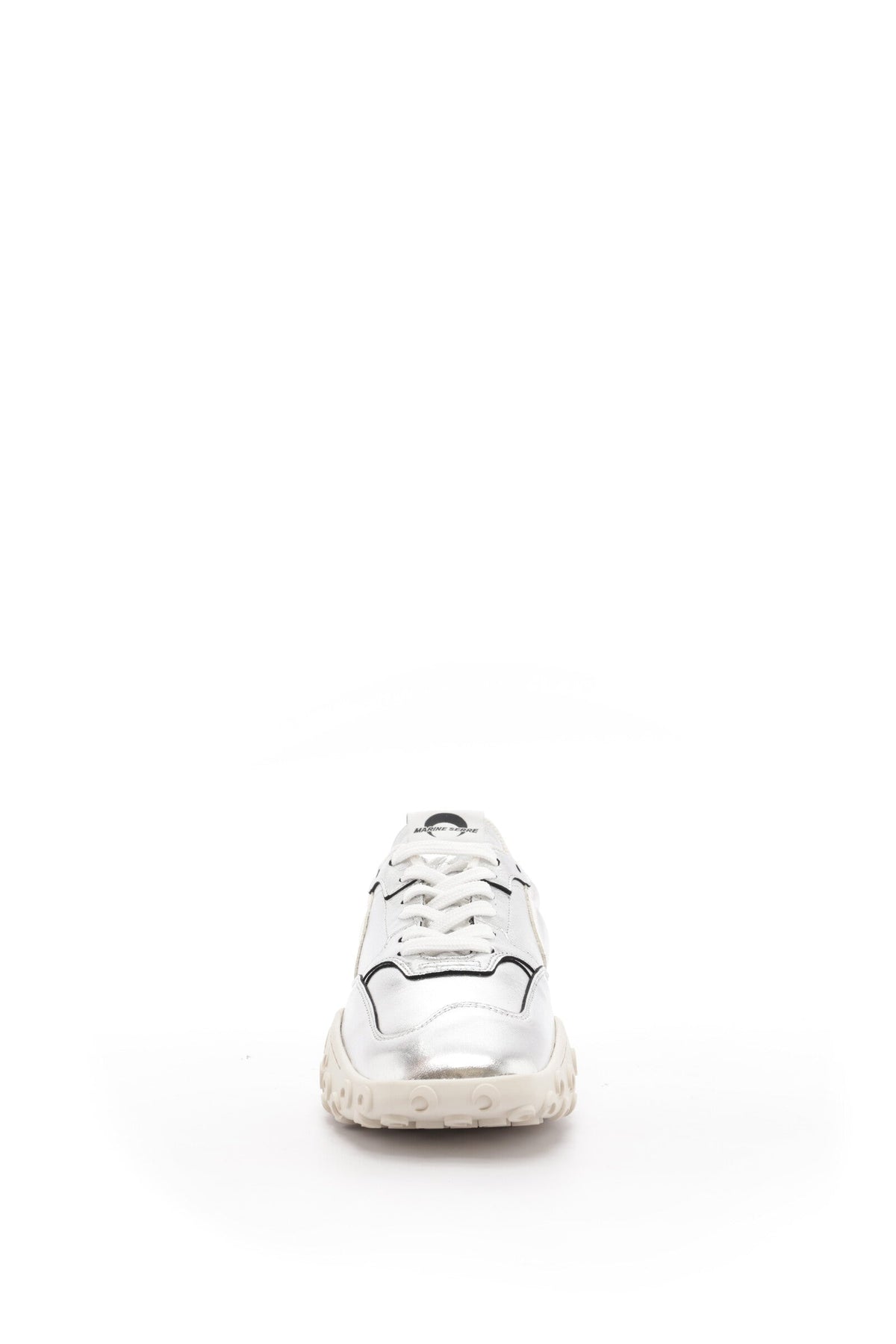 Sneakers MS Rise en cuir laminé - Silver
