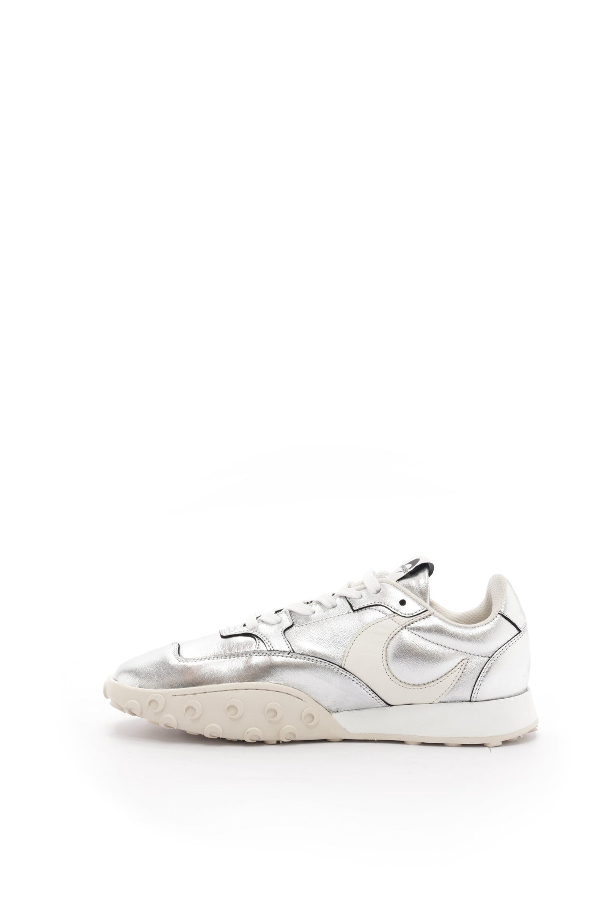 Sneakers MS Rise en cuir laminé - Silver