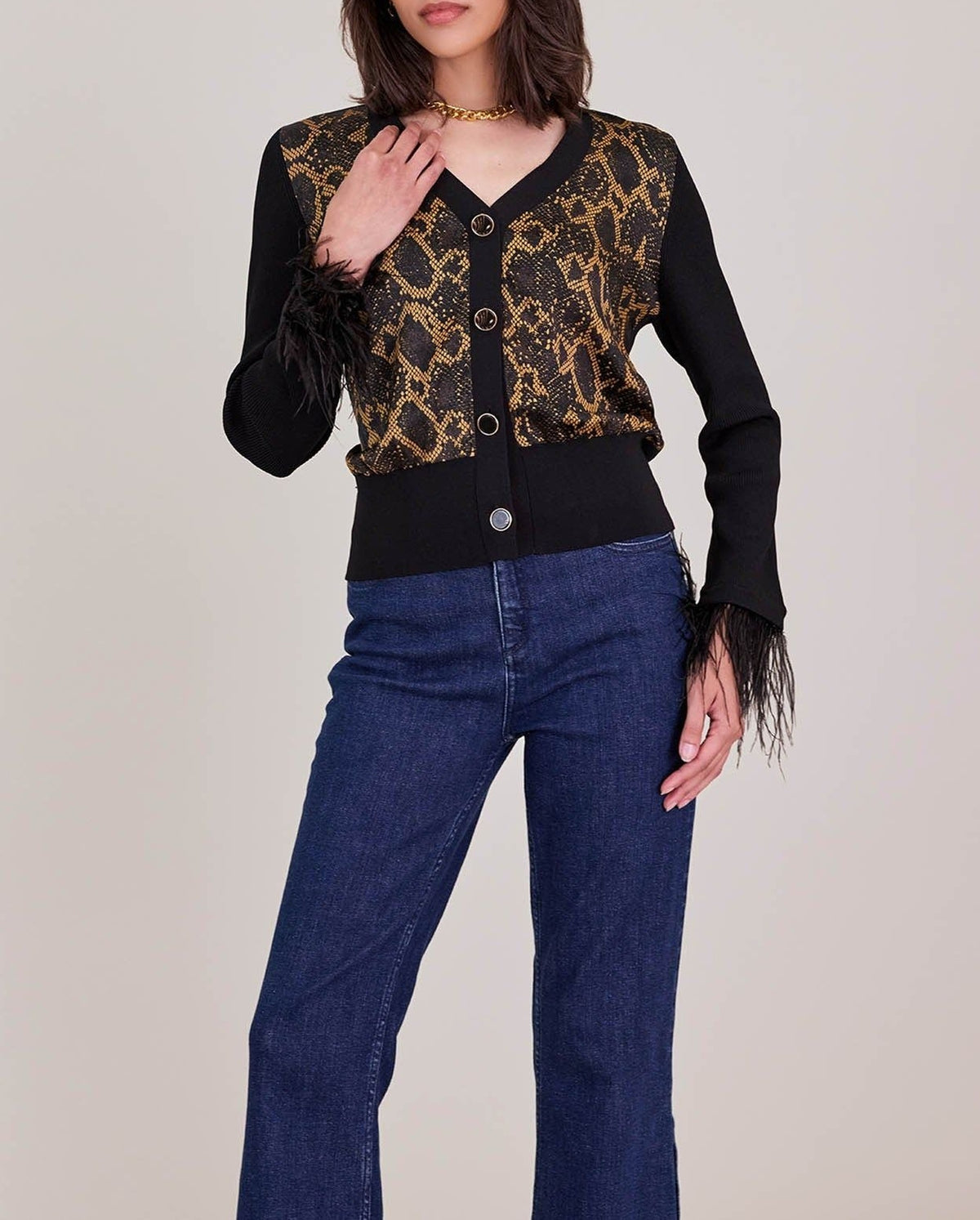 India Cardigan - Tortoiseshell Brown