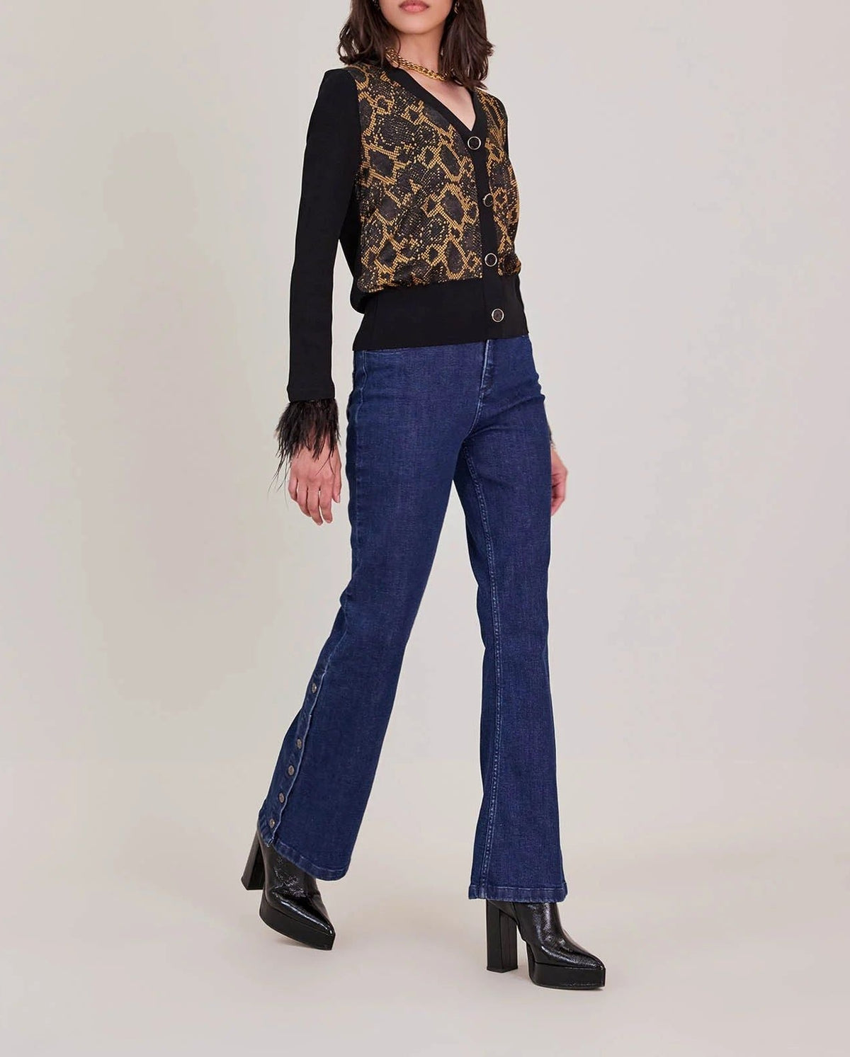 India Cardigan - Tortoiseshell Brown