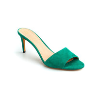 6qty NEW / Mules Ines 70 en cuir suédé - Green
