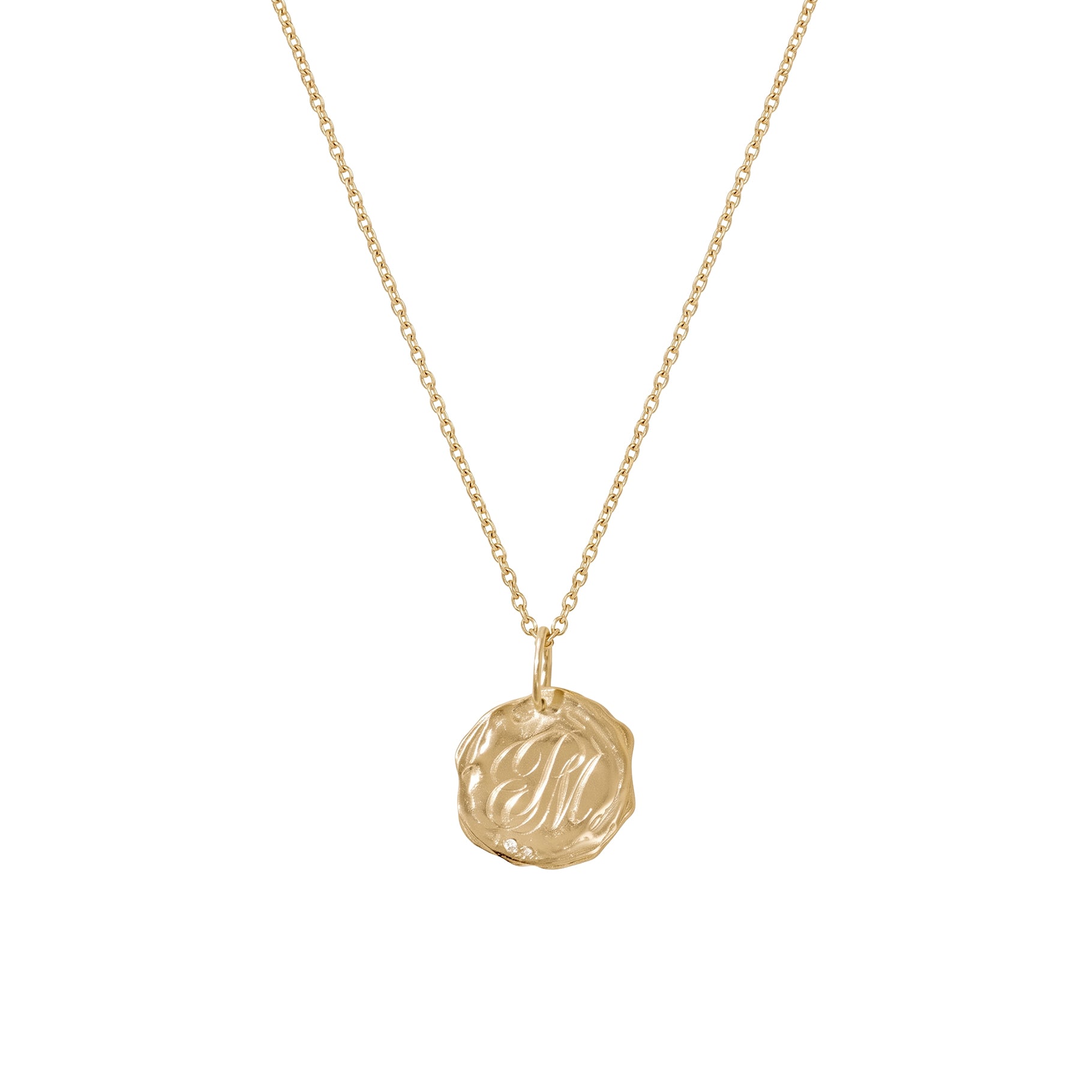 Collier Initiale N°1 en or jaune sertie de diamant - Diamant