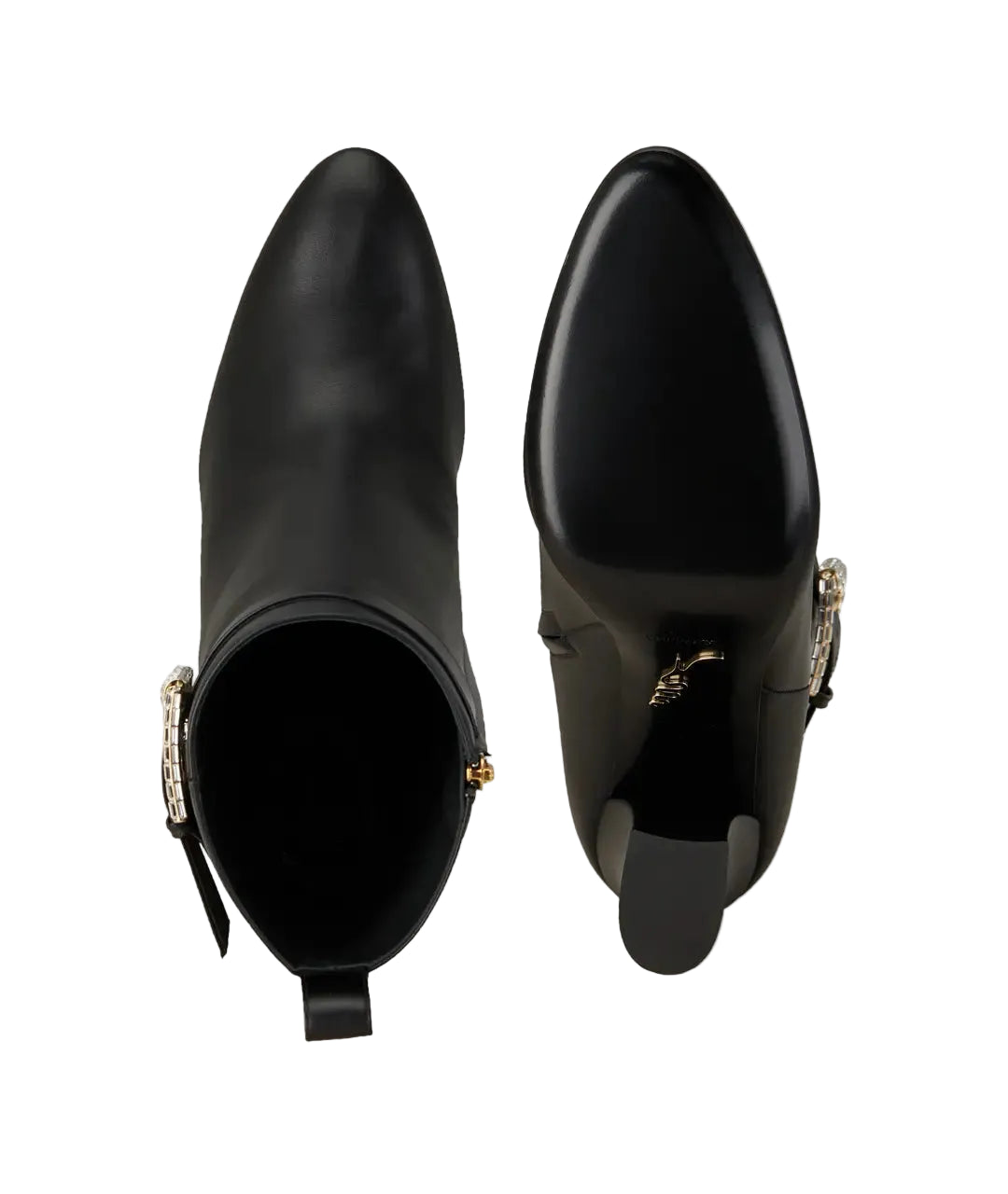 Bottines Martha 105 en cuir - Nero & Crystal