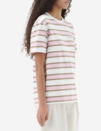 T-shirt Maison Kitsuné x Olympia Le-Tan - Bubble Pink Stripes