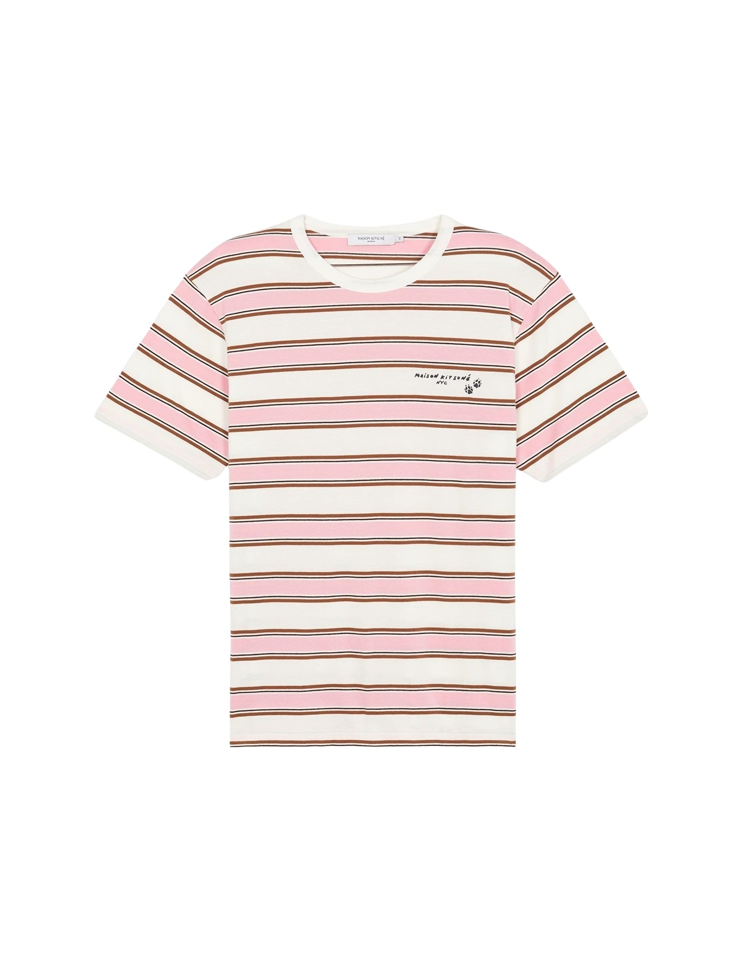 T-shirt Maison Kitsuné x Olympia Le-Tan - Bubble Pink Stripes