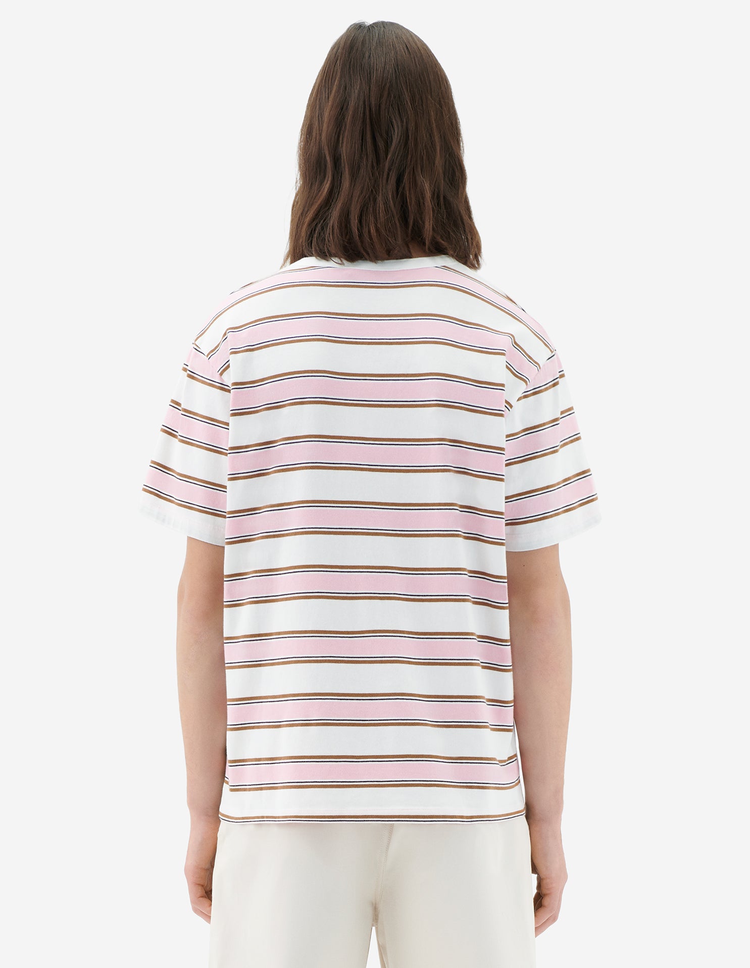 T-shirt Maison Kitsuné x Olympia Le-Tan - Bubble Pink Stripes