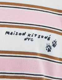 T-shirt Maison Kitsuné x Olympia Le-Tan - Bubble Pink Stripes