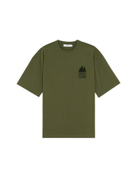 T-shirt coupe large avec impression - Dark Khaki