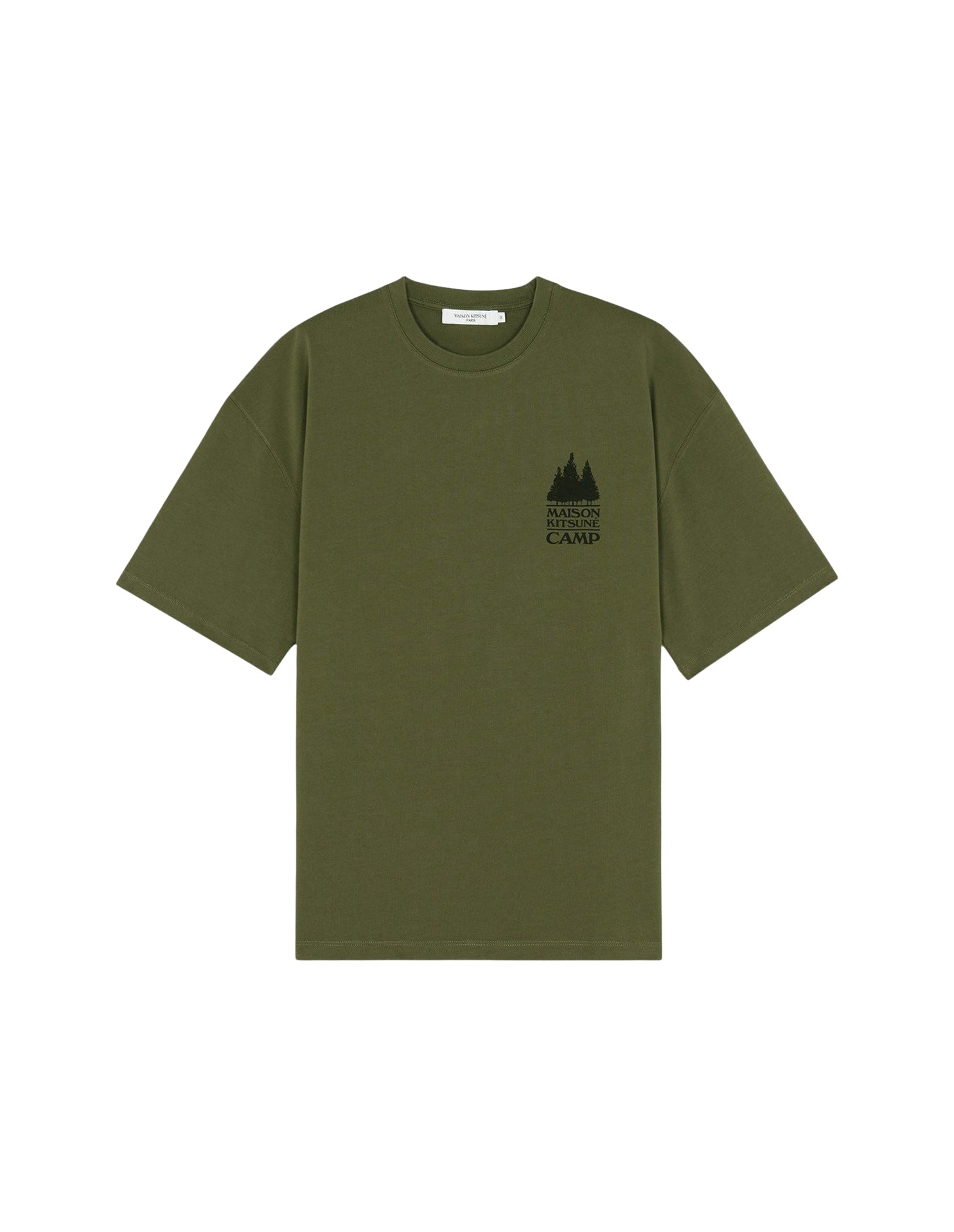 T-shirt coupe large avec impression - Dark Khaki