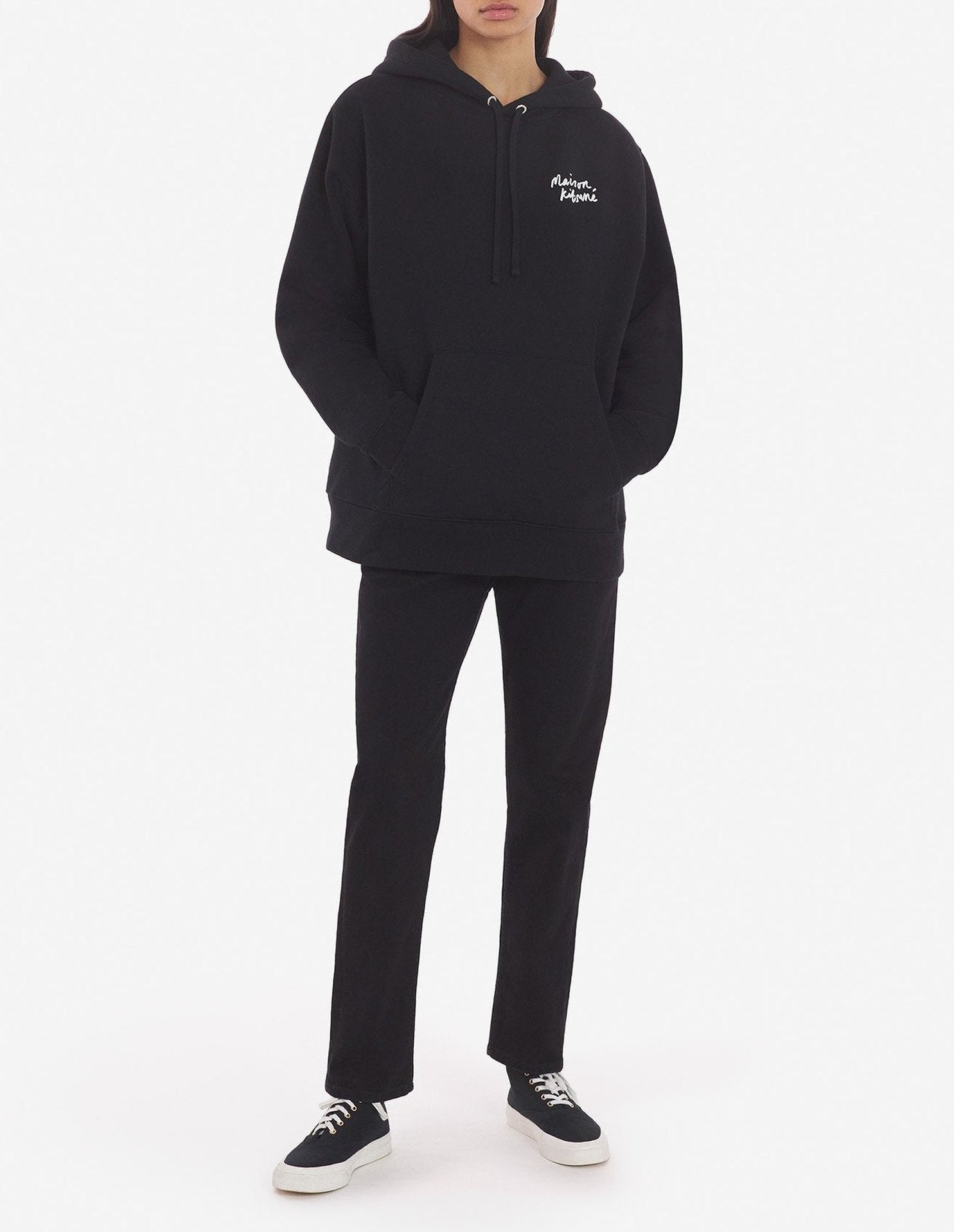 Sweat à capuche avec poche - Black