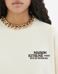 Sweatshirt oversize avec inscription - Ecru
