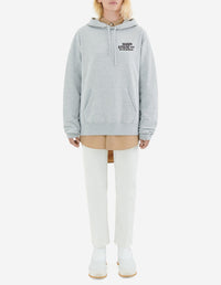 Sweat à capucheoversize avec impression - Grey Melange