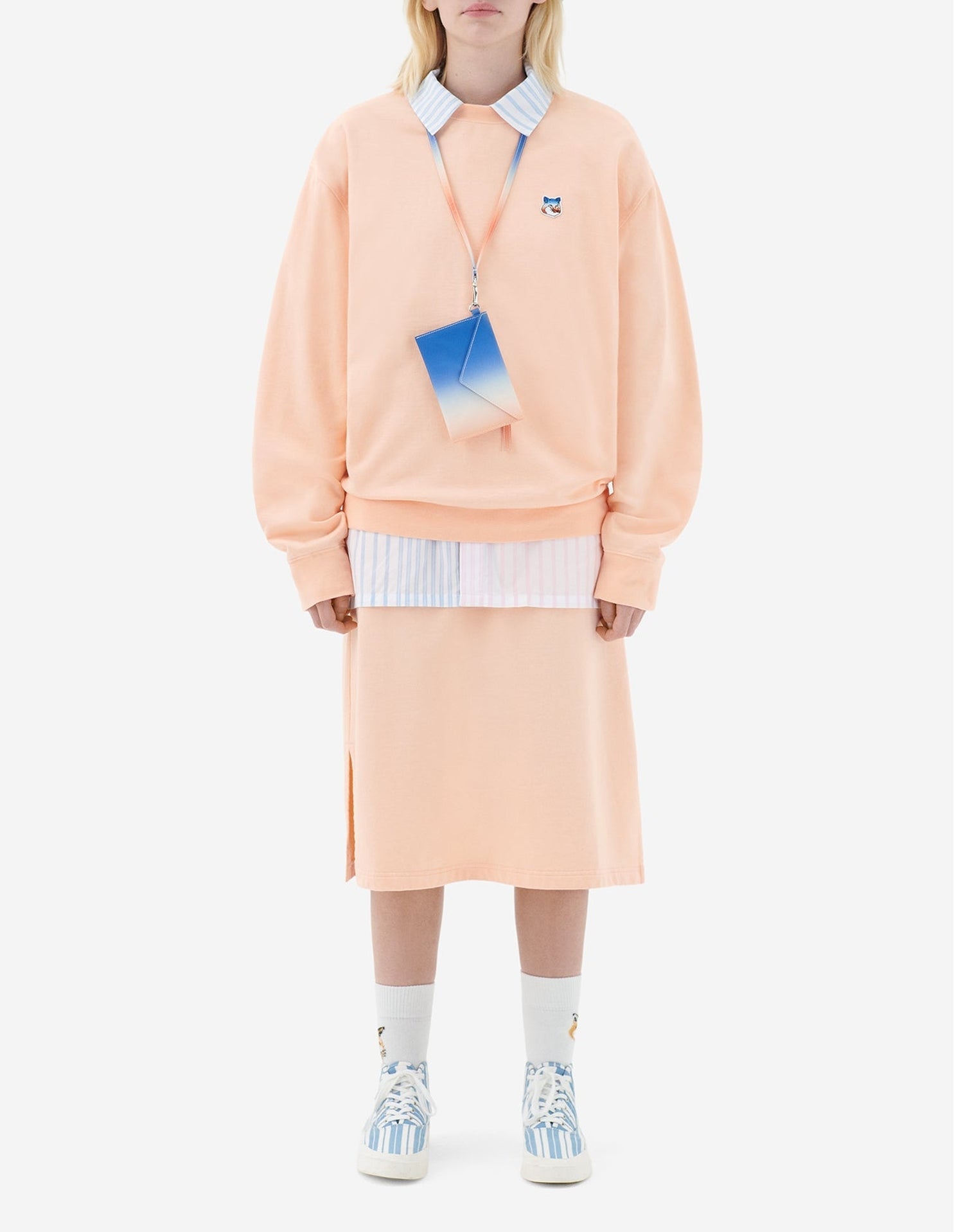 Sweatshirt avec écusson - Peach