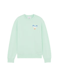 Sweatshirt à col rond avec écusson - Mist Green