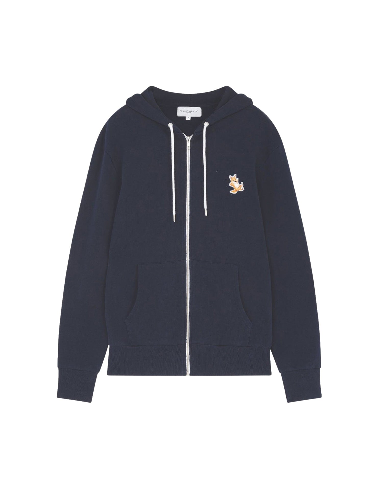 Sweat à capuche zippé avec écusson - Navy