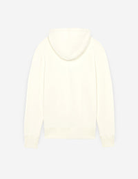 Sweat à capuche zippé avec écusson - Ecru