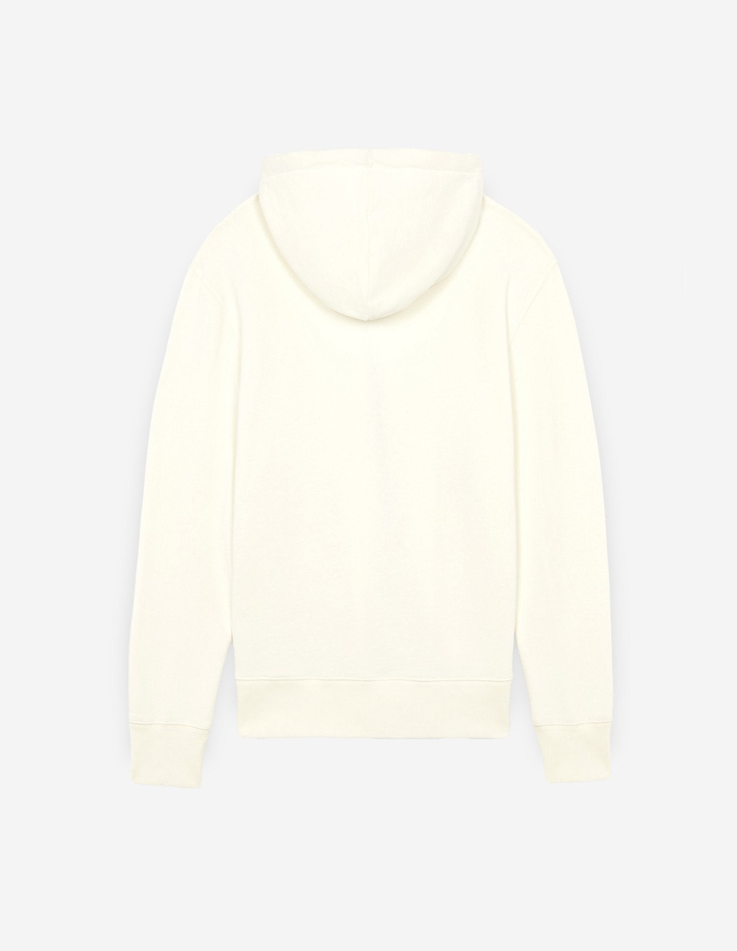 Sweat à capuche zippé avec écusson - Ecru