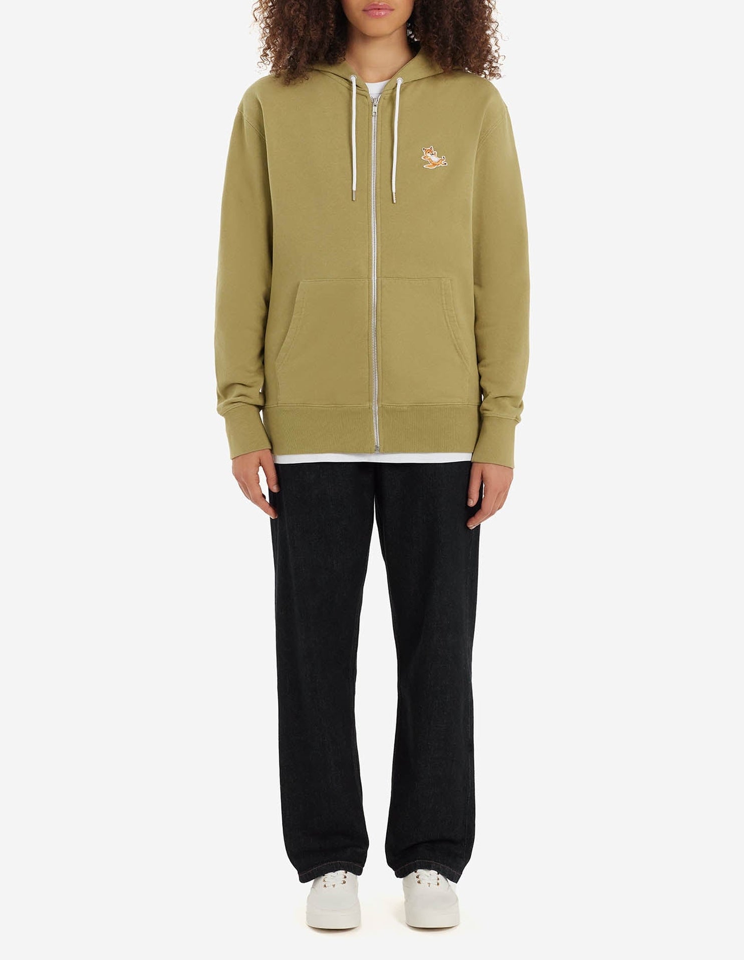 Sweat à capuche zippé - Light Khaki