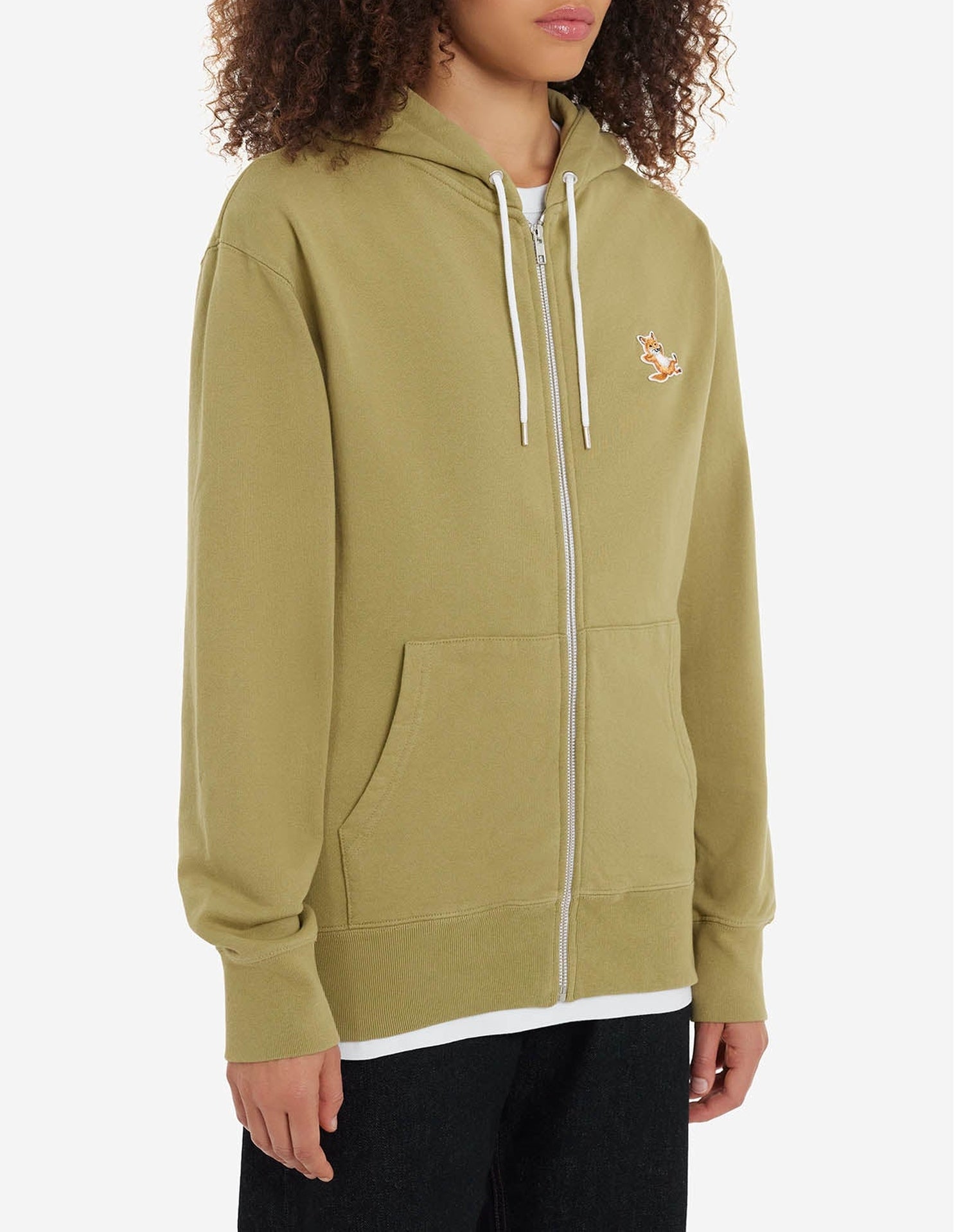 Sweat à capuche zippé - Light Khaki