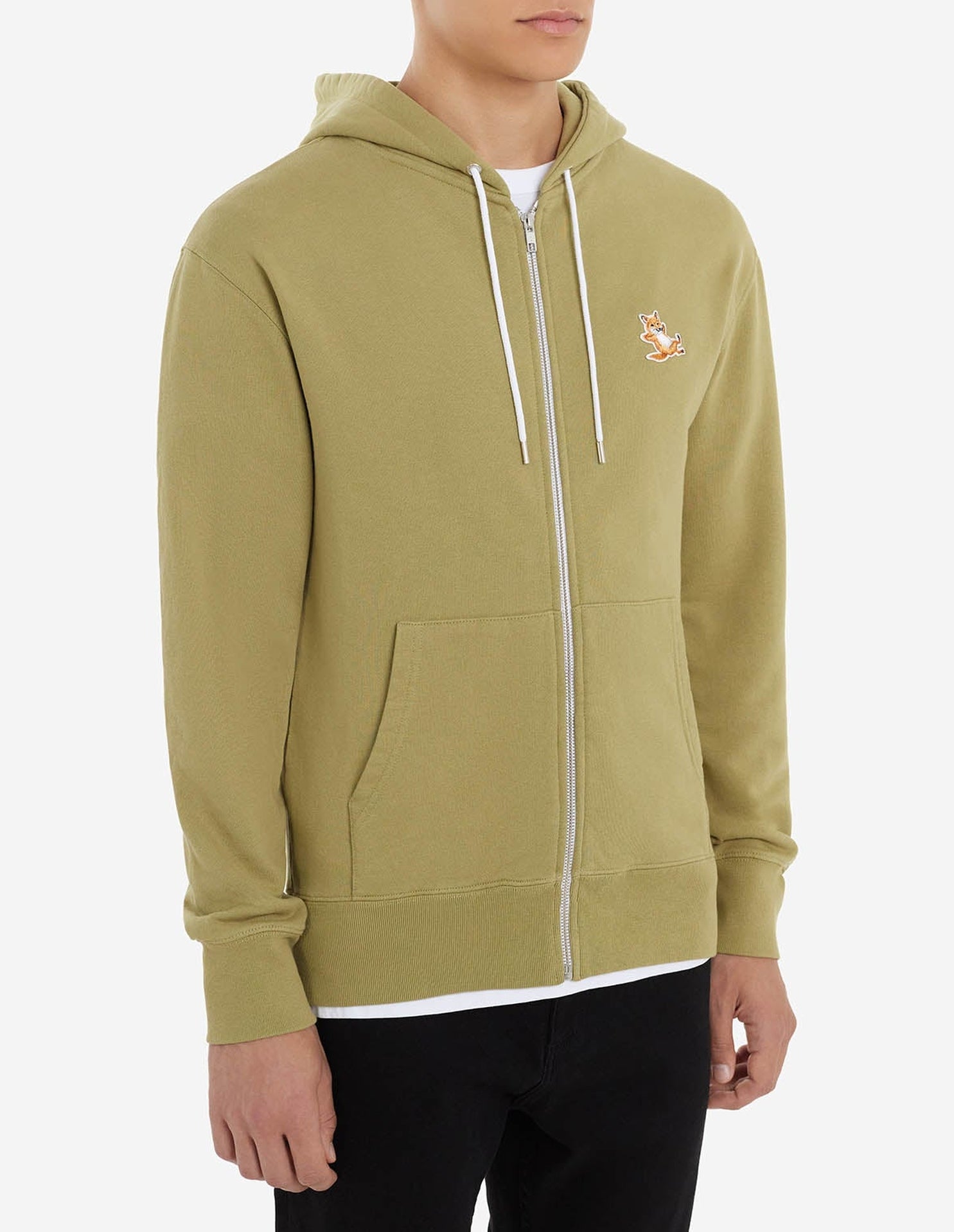 Sweat à capuche zippé - Light Khaki