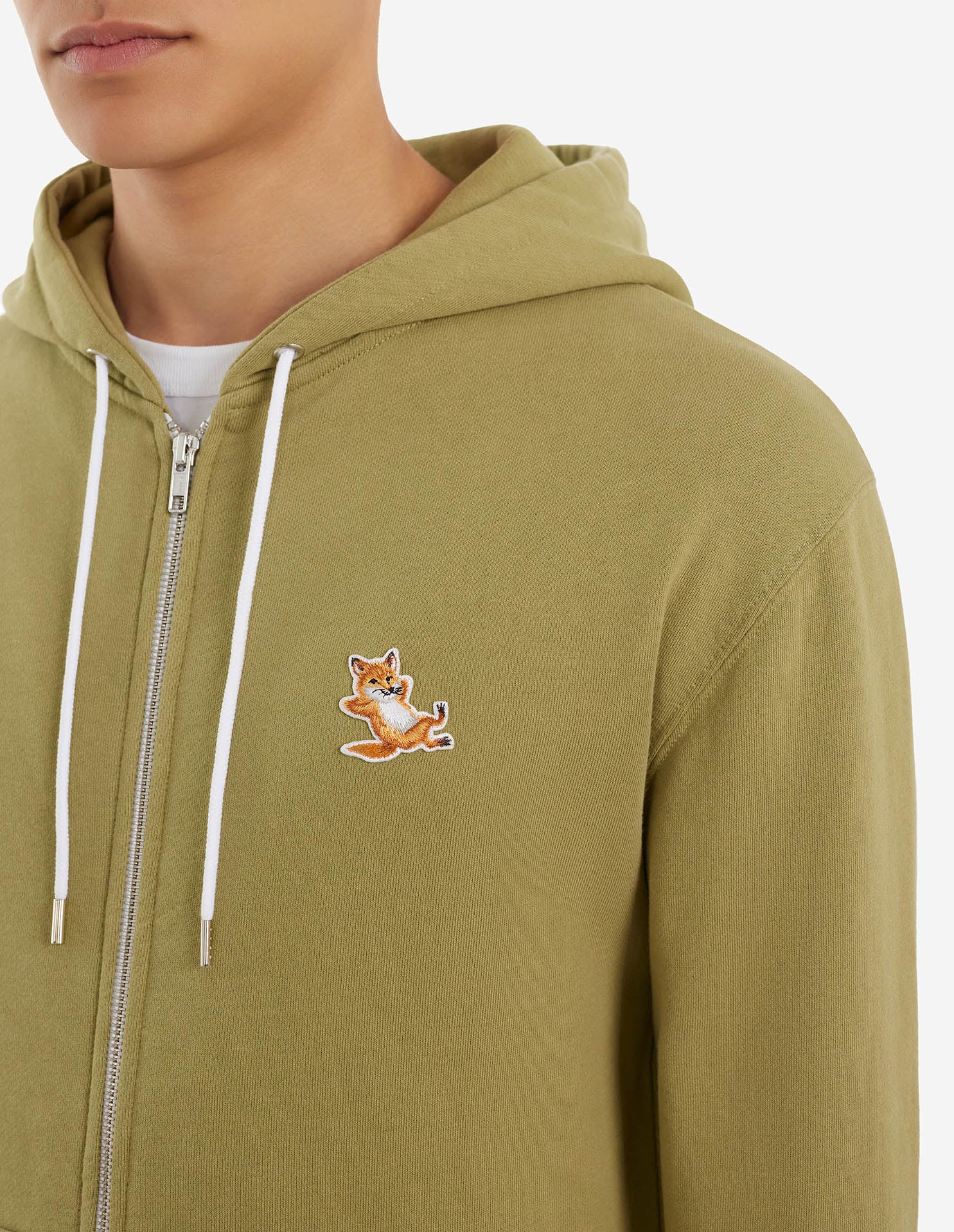 Sweat à capuche zippé - Light Khaki