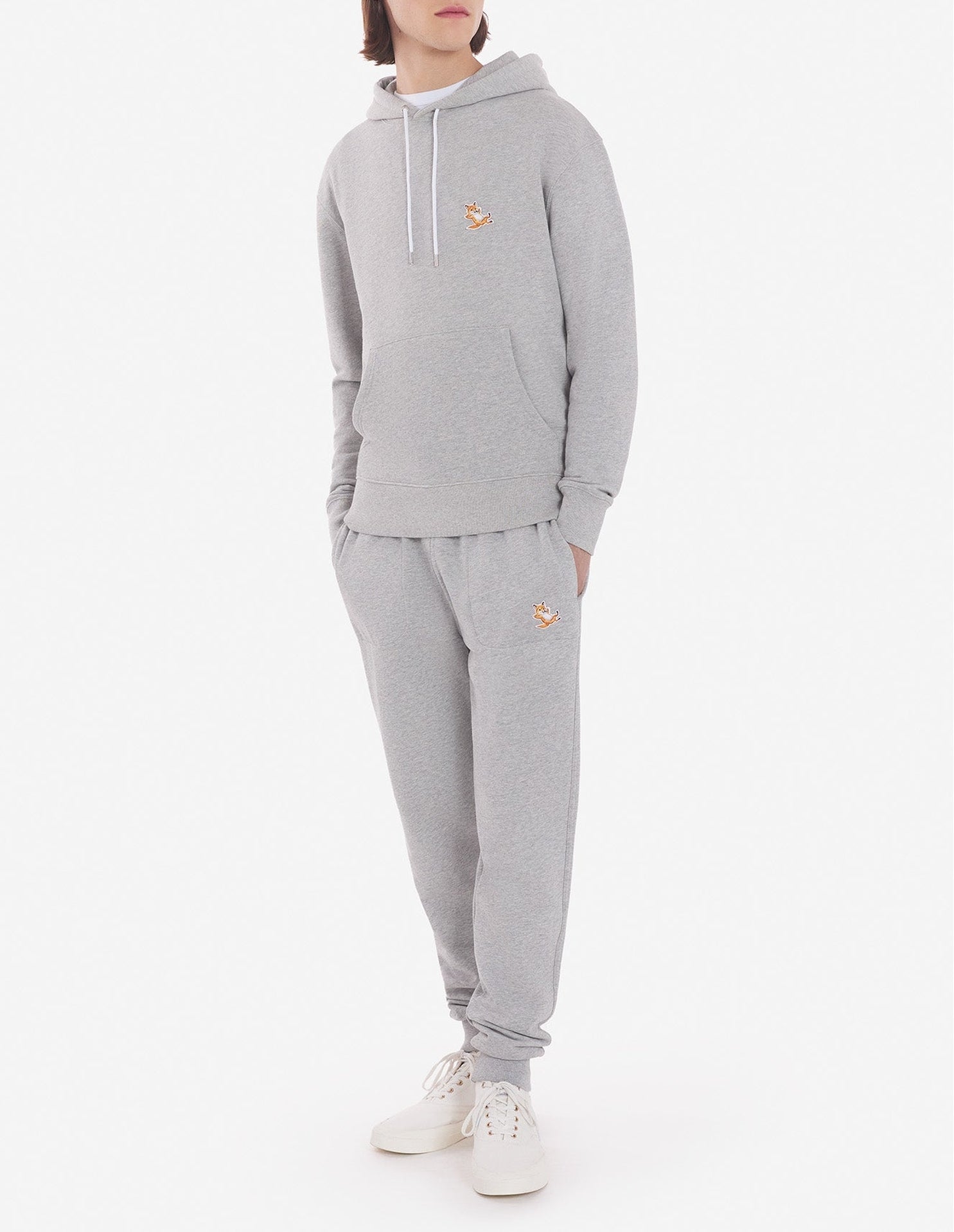 Sweat à capuche avec cordon de serrage - Grey Melange