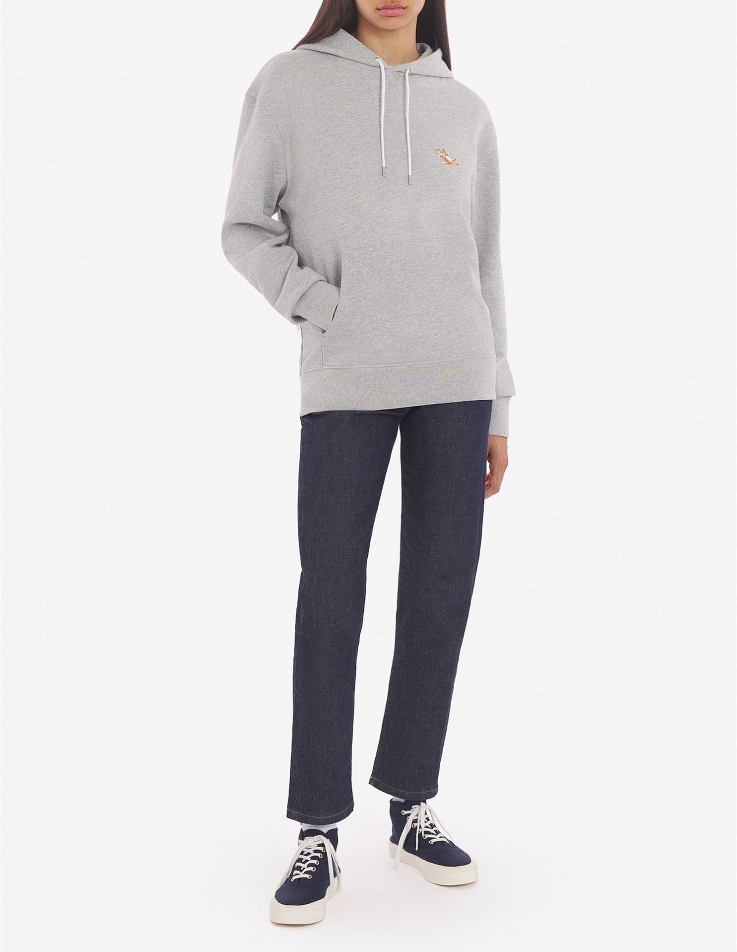 Sweat à capuche avec cordon de serrage - Grey Melange