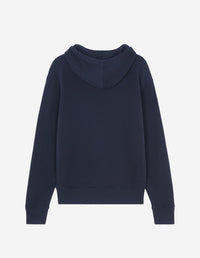 Sweat à capuche zippé avec écusson - Navy