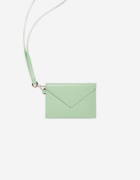 Leather shoulder wallet - Mist Green