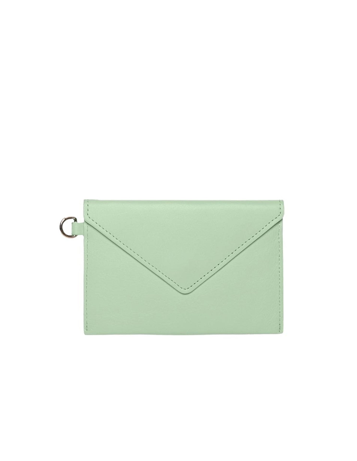 Leather shoulder wallet - Mist Green