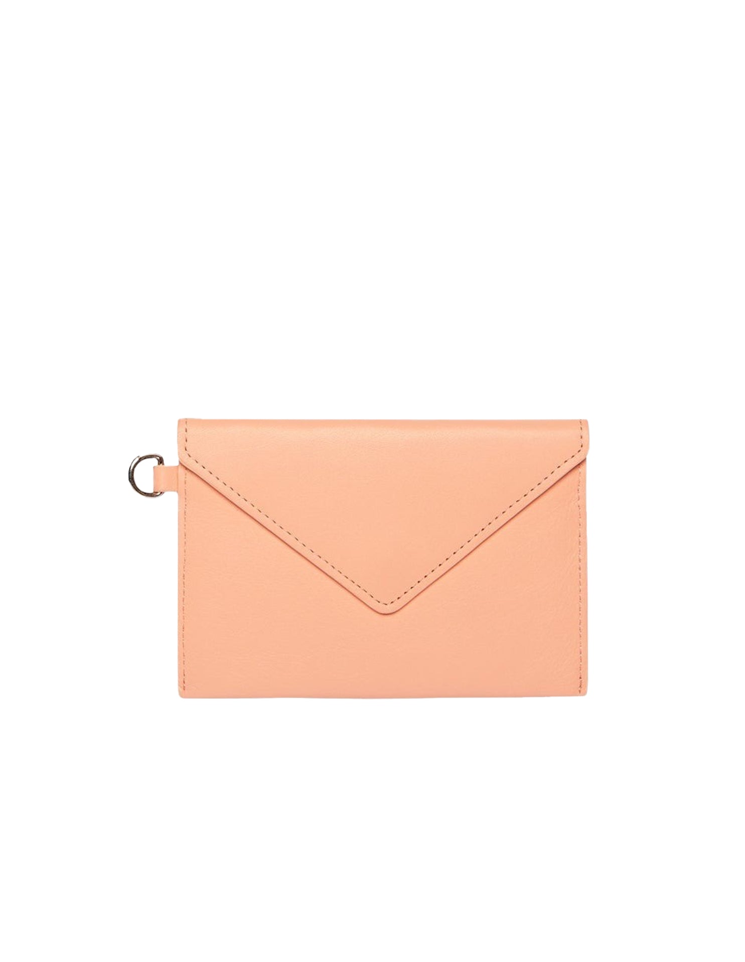 Leather shoulder wallet - Peach