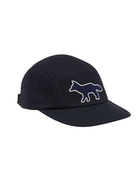 Casquette à coiffe brodé à l'avant et œillets - Navy