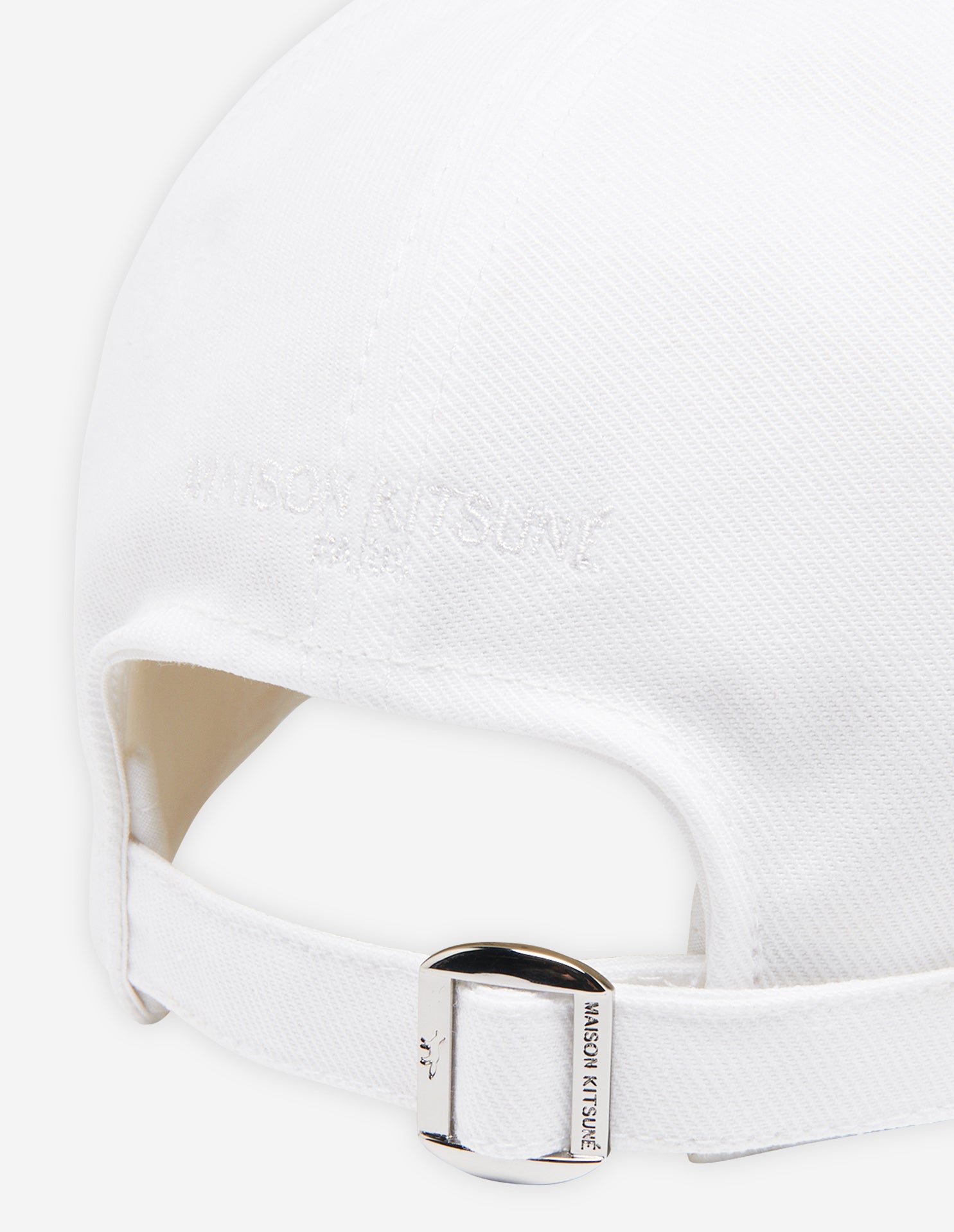 Embroidered front cap - White