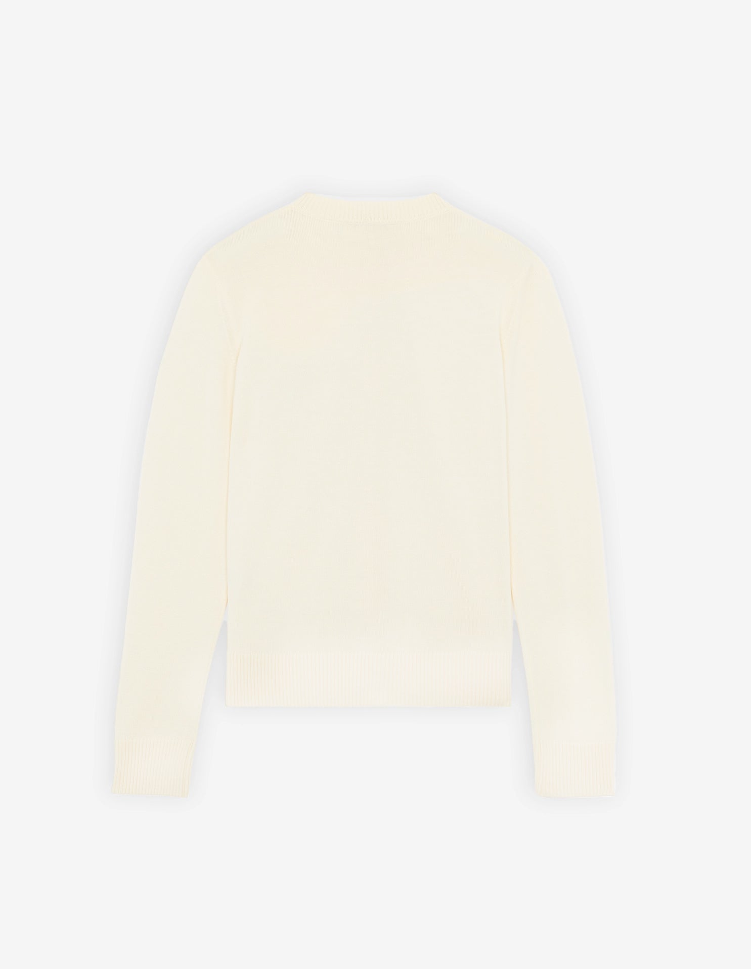 Cardigan à col rond en laine - Ecru