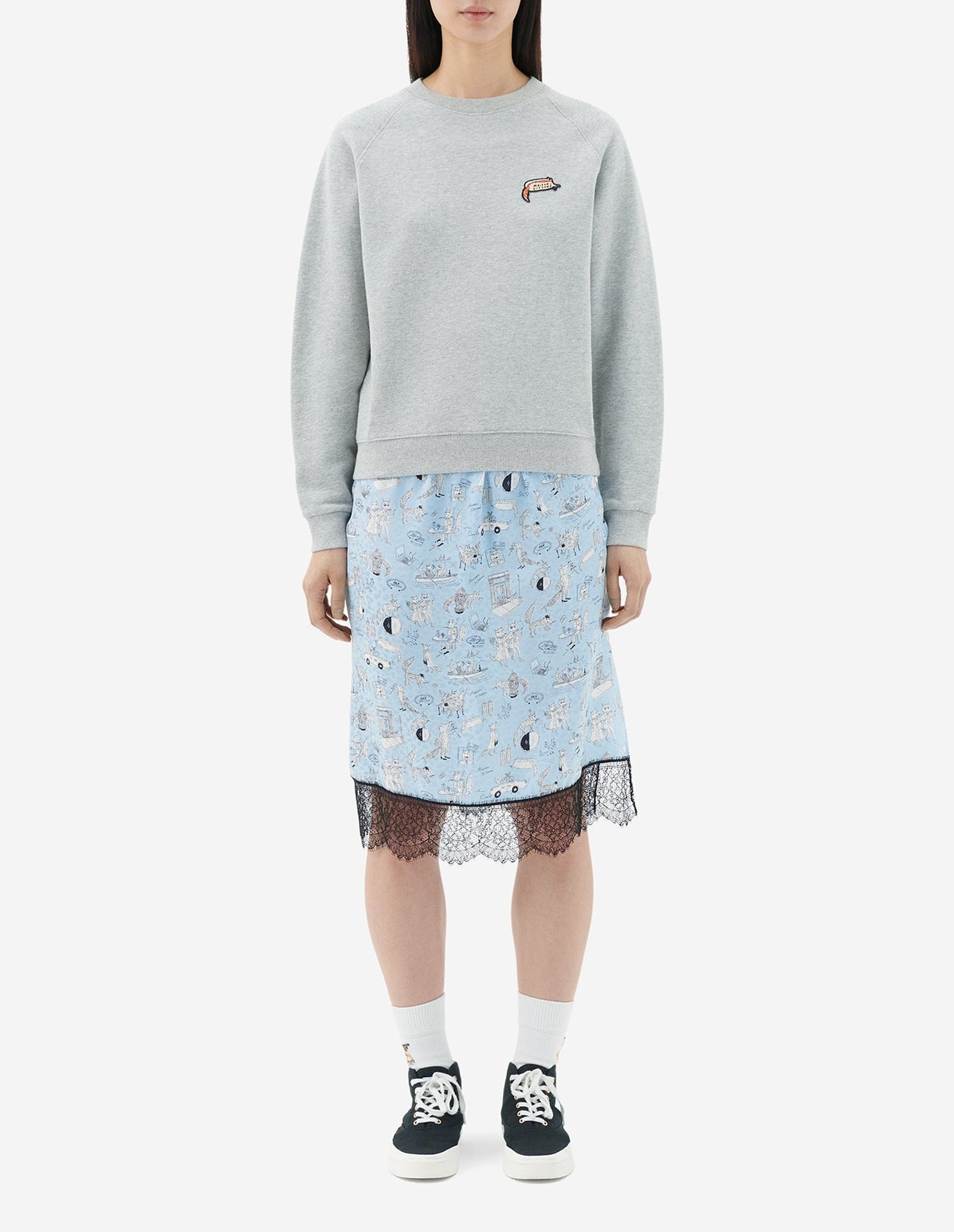 Sweatshirt Maison Kitsuné x Olympia Le-Tan - Grey Melange