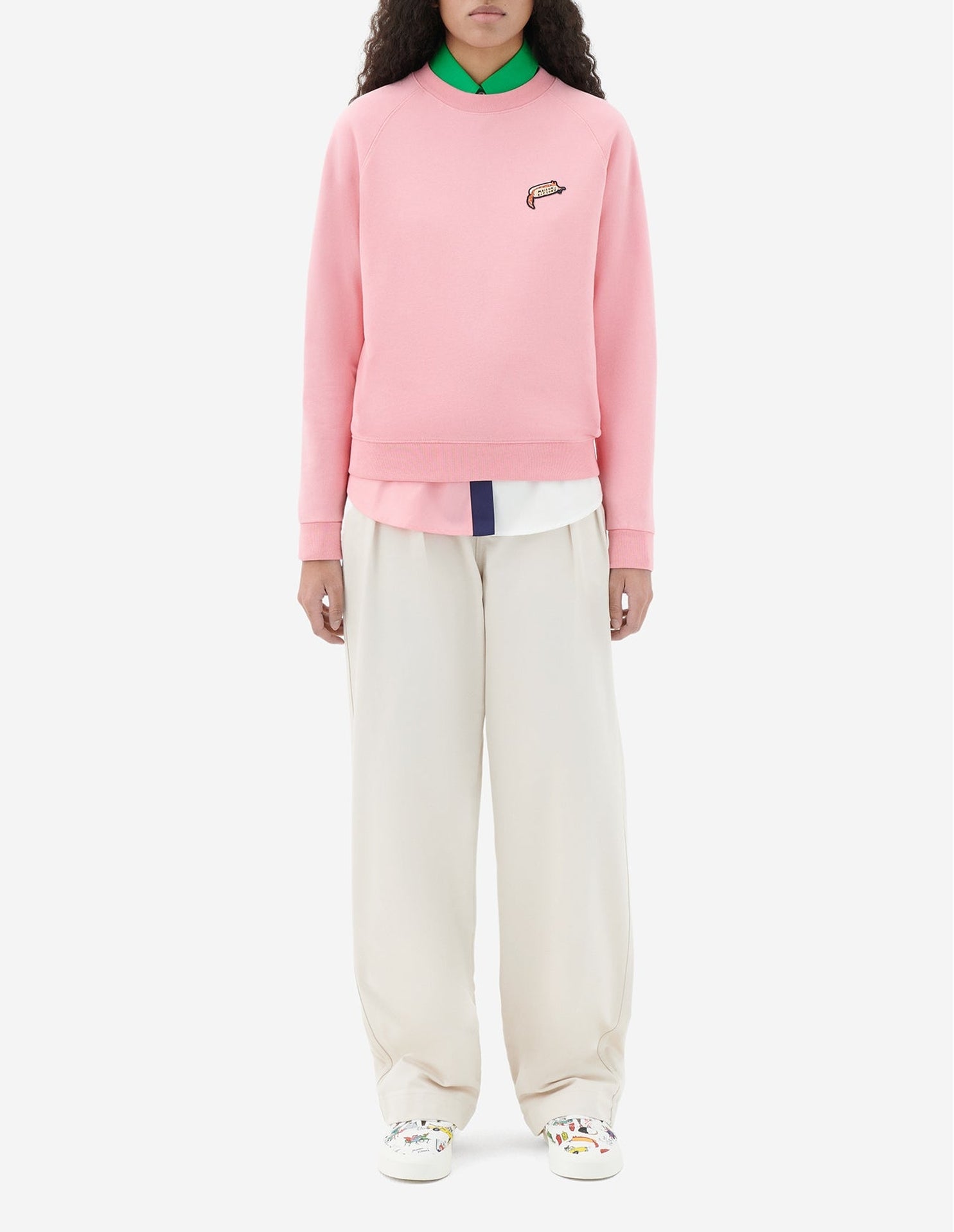 Sweatshirt Maison Kitsuné x Olympia Le-Tan - Bubble Gum Pink