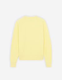 Sweatshirt à col rond ajusté avec écusson - Light Yellow
