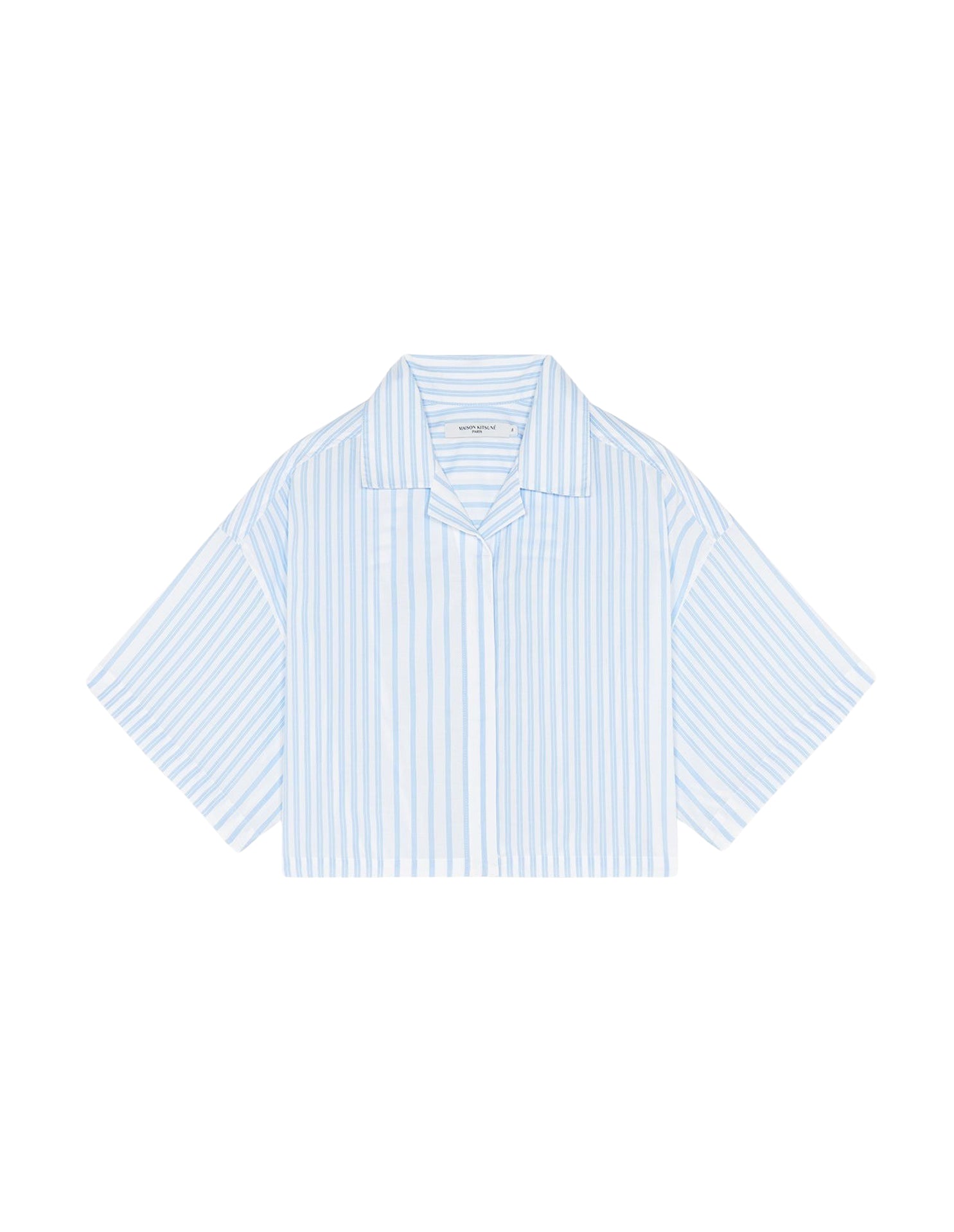 Chemise oversize courte rayée - Sky Blue Stripes