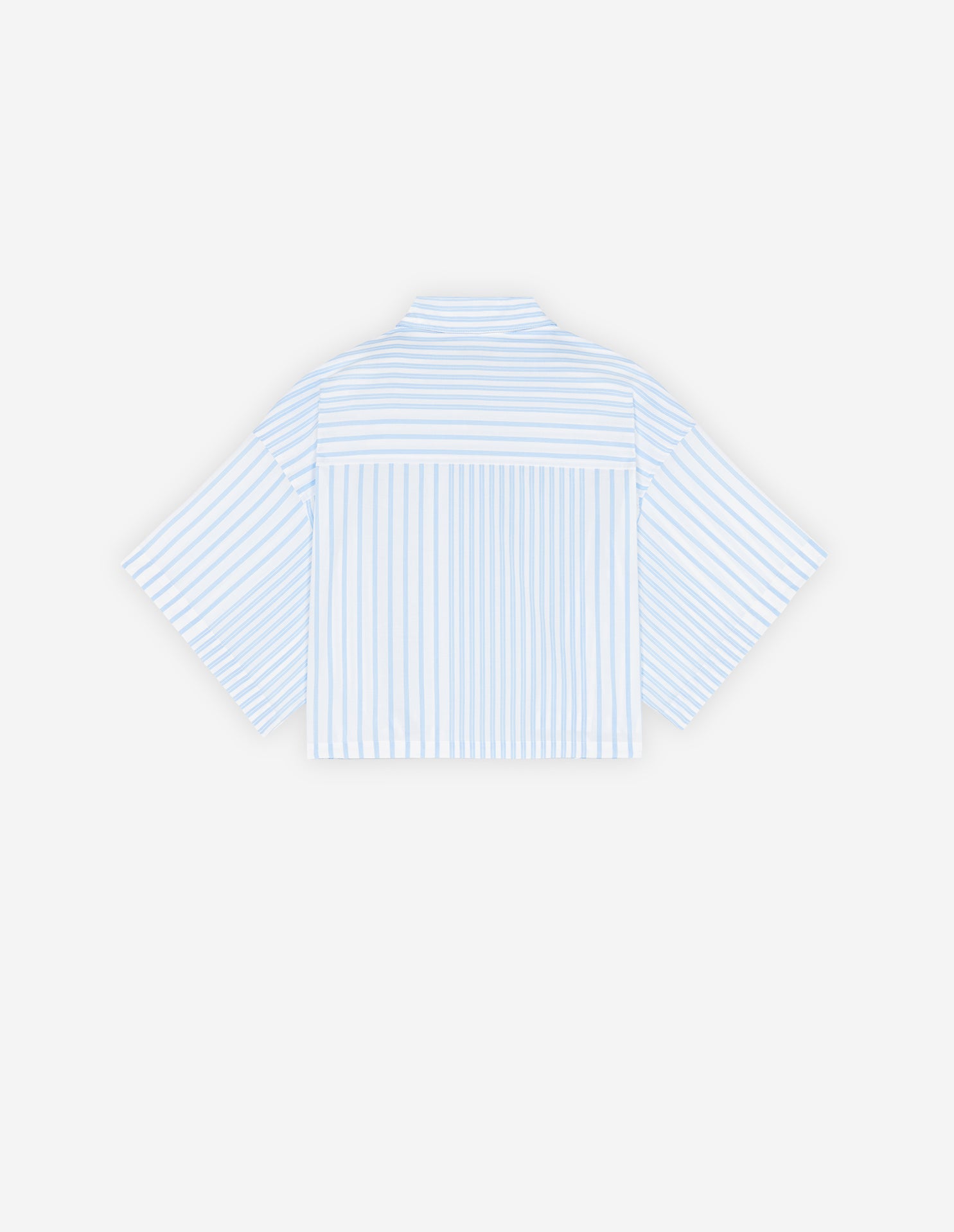 Chemise oversize courte rayée - Sky Blue Stripes