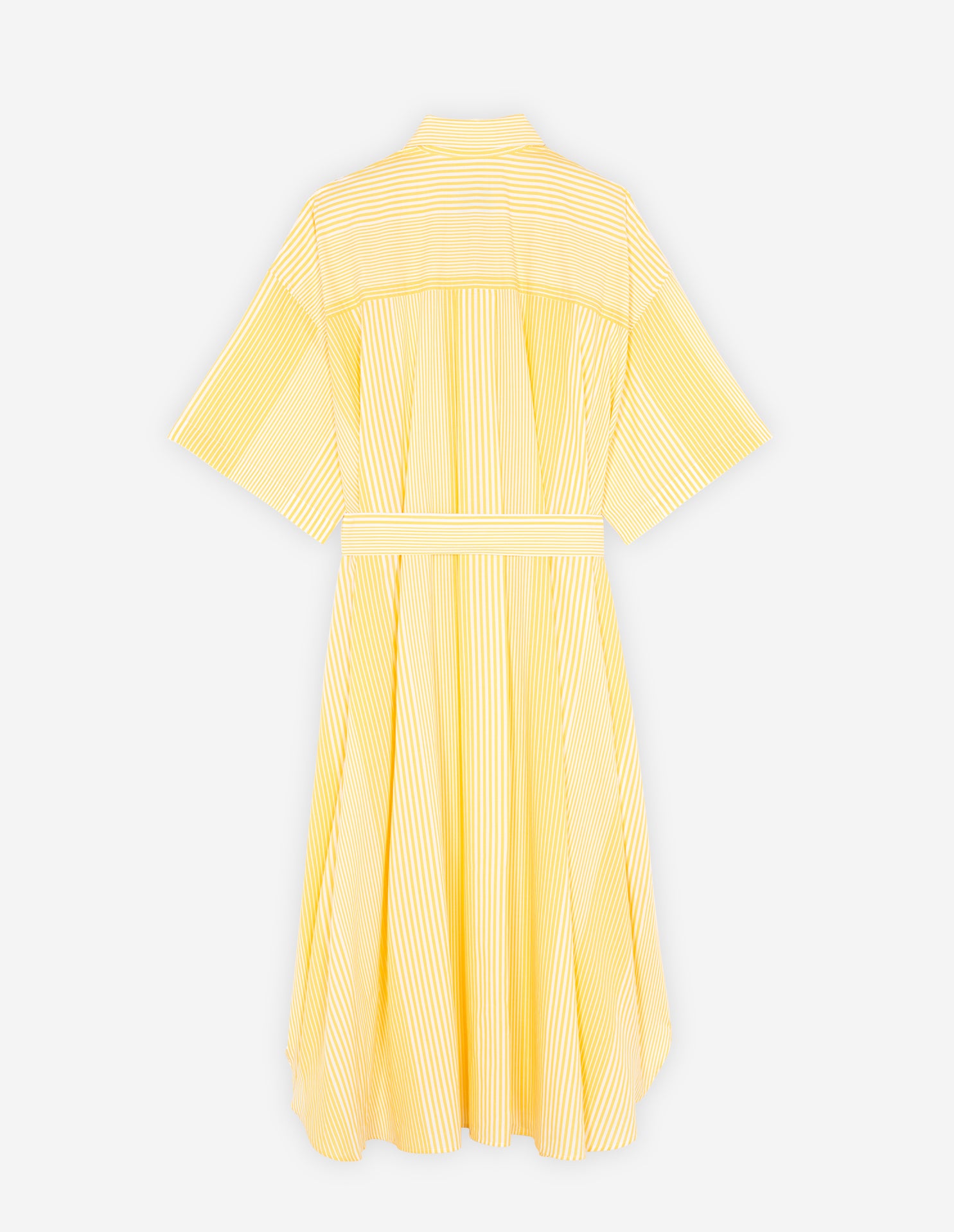 Robe chemise rayée oversize - Sun Yellow Stripes