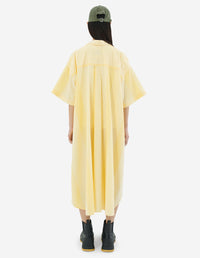 Robe chemise rayée oversize - Sun Yellow Stripes